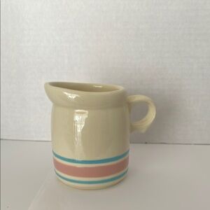 McCoy Cream and Pink Striped Creamer